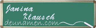 Janina Klausch Visitenkarte